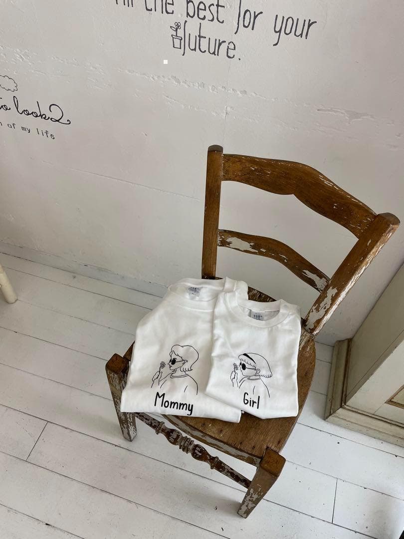 親子コーデ　親子お揃い　名前入り　名入れ tシャツ　内祝い　誕生日