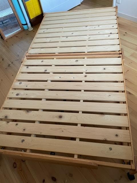 中居木工　国産ひのきすのこ折りたたみベッド（2008年　シングル）