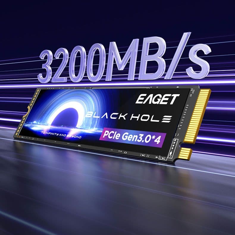 EAGET SP3000 M.2 NVMe SSD 512GB ヒートシンク付