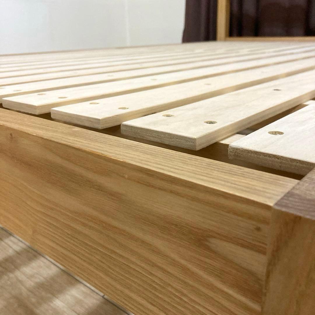 【自社配送エリア内限定販売】パっと見美品！MUJIセミダブルサイズベットフレーム