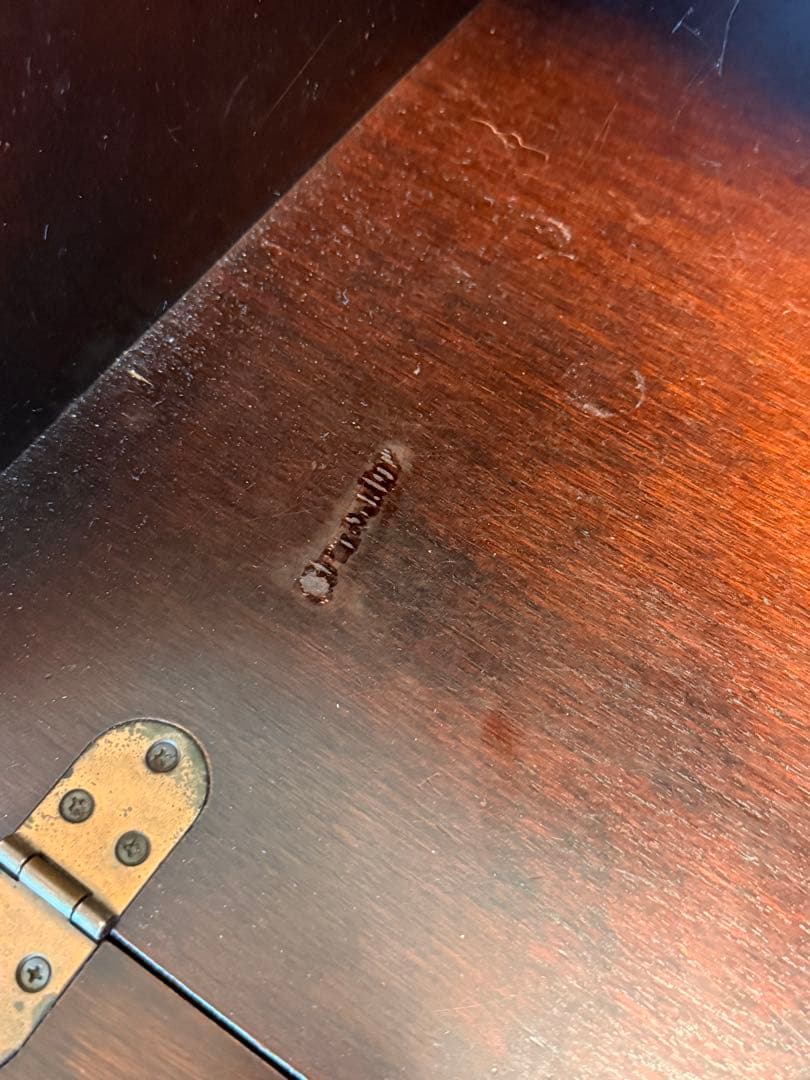 木製 収納付きデスク／ライティングビューロー 書斎机