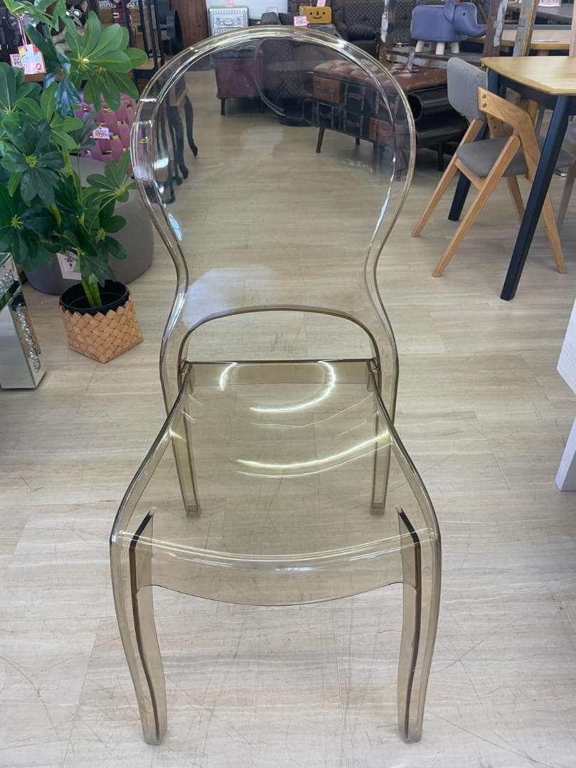 ダイニングチェア　PC-990AM　クリア　透明　ガーデン　チェア　イス　椅子