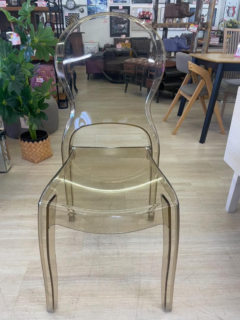 ダイニングチェア　PC-990AM　クリア　透明　ガーデン　チェア　イス　椅子
