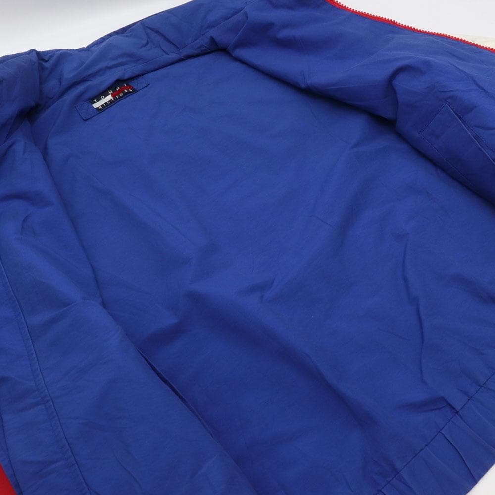 希少！９０s トミーヒルフィガー 背中ロゴ刺繍リバーシブルナイロンジャケット
