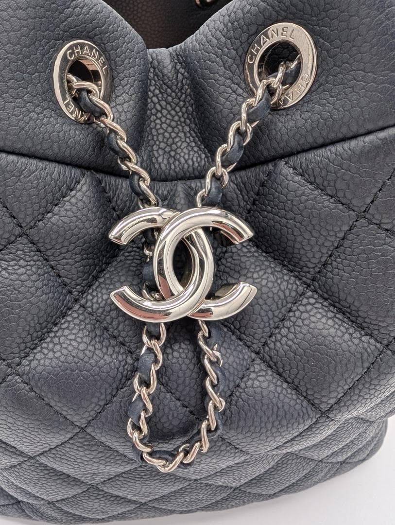 【2/6までnnns】CHANEL 巾着型 2Way キャビアスキン