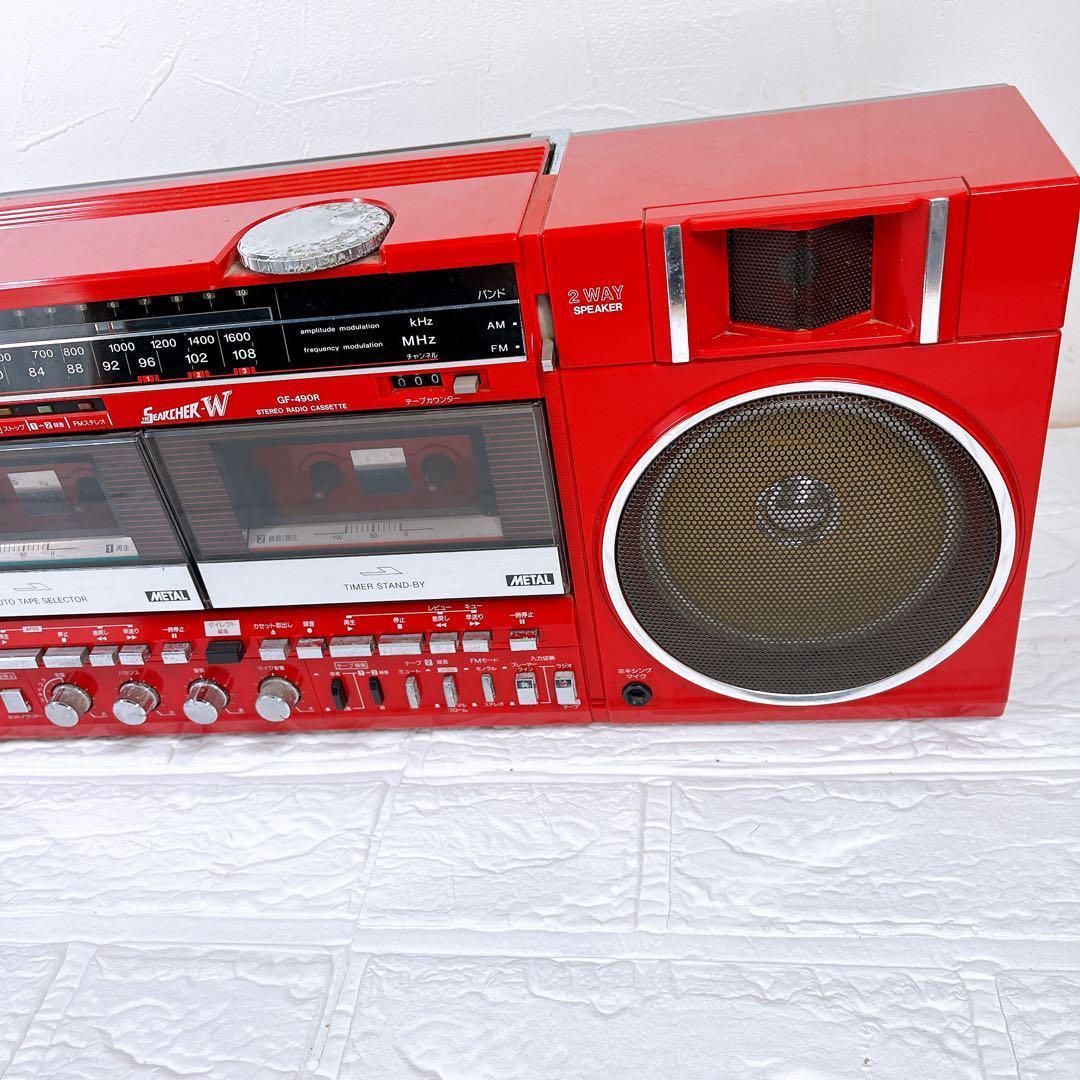 希少品　昭和レトロ　SHARP GF-490R ダブルカセットデッキ