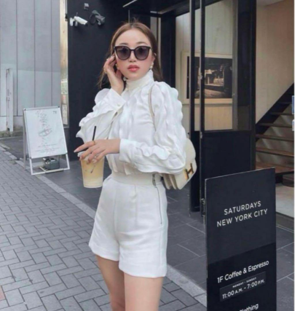 sheller シェリエ eleganceフリルブラウスシャツ