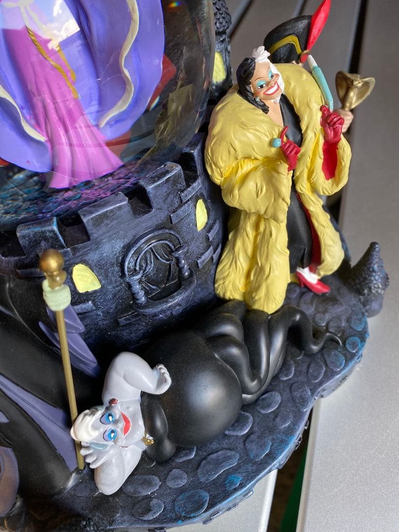 ディズニー　ヴィランズ　スノーグローブ　スノードーム　オルゴール付　レア