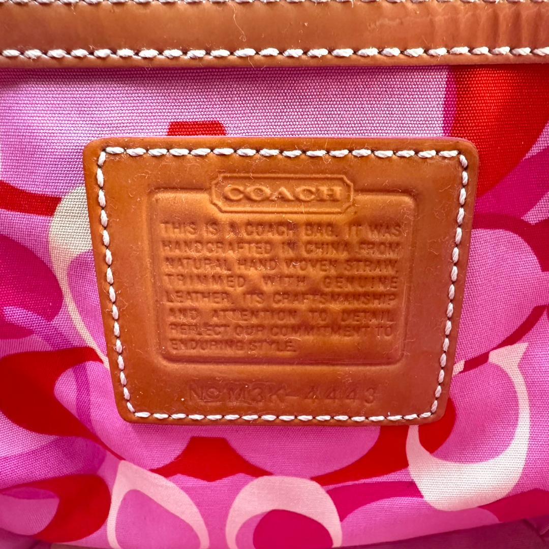 COACH コーチ ソーホー かごバッグ フラワーモチーフ 内側シグネチャー