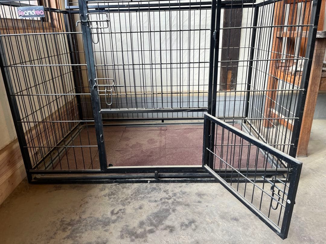 Fearndea 中型犬用ケージ 黒