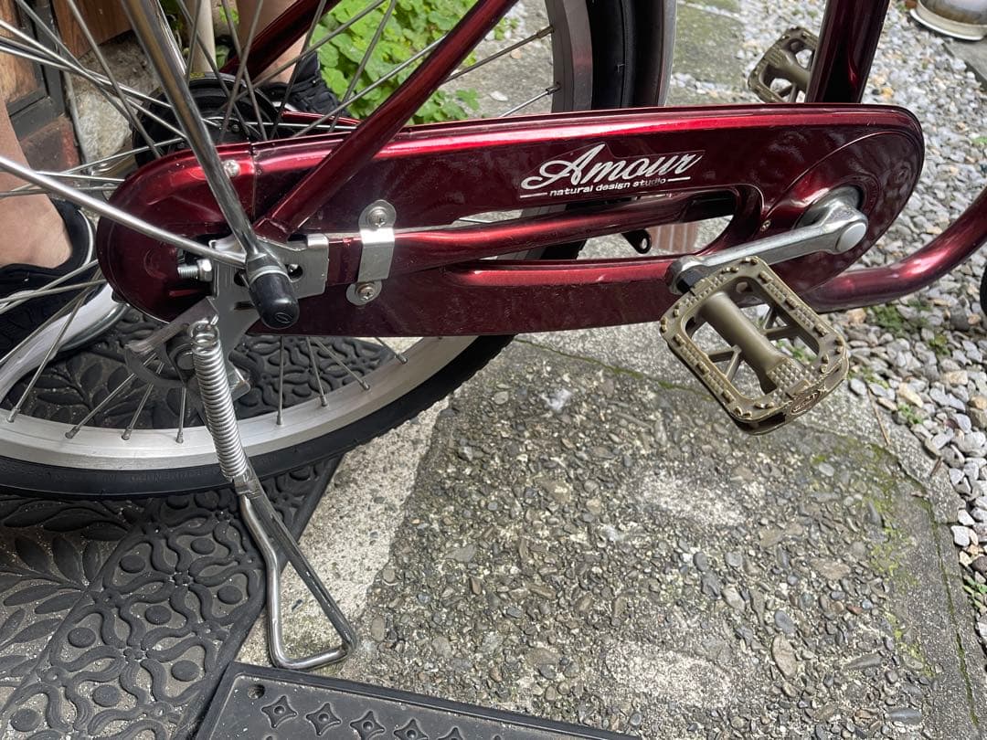 低床フレーム 高齢者 小柄な方Amourシティサイクル バーガンディ 20インチ