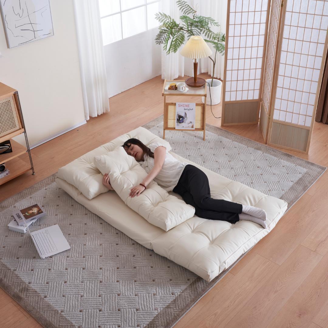 ソファーベッド ソファベッド ローソファー 2人掛け クッション付き 座椅子