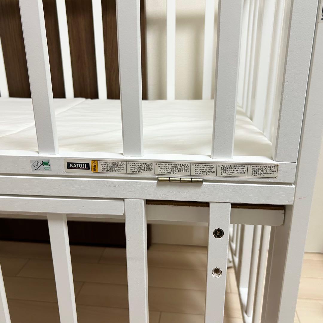 【美品】KATOJI ベビーベッド ミニ ホワイト 品番02006