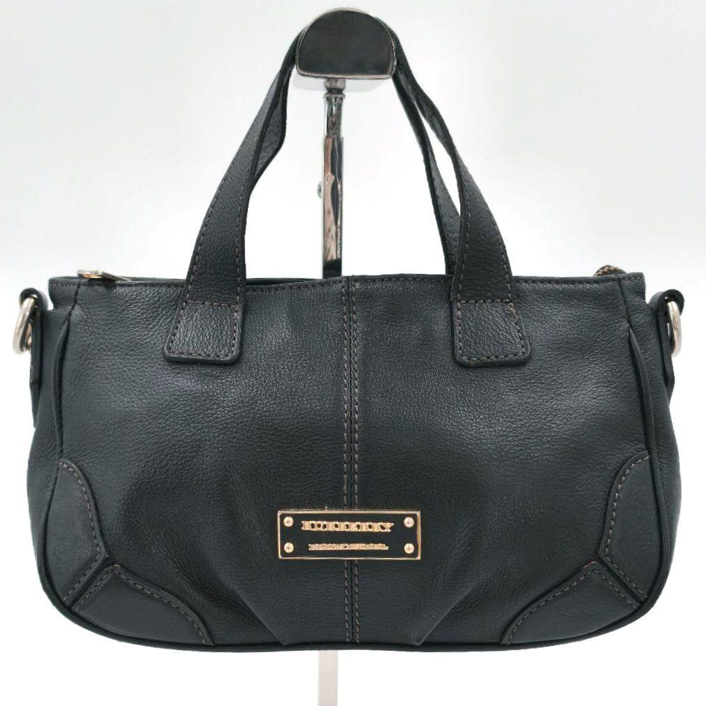 【希少 高級◎】バーバリー ショルダーバッグ 2way 斜め掛け 本革 廃盤品