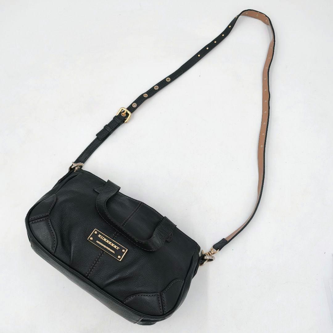 【希少 高級◎】バーバリー ショルダーバッグ 2way 斜め掛け 本革 廃盤品
