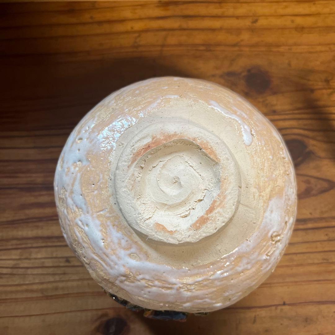 水月焼　恒方作　抹茶茶碗　蟹