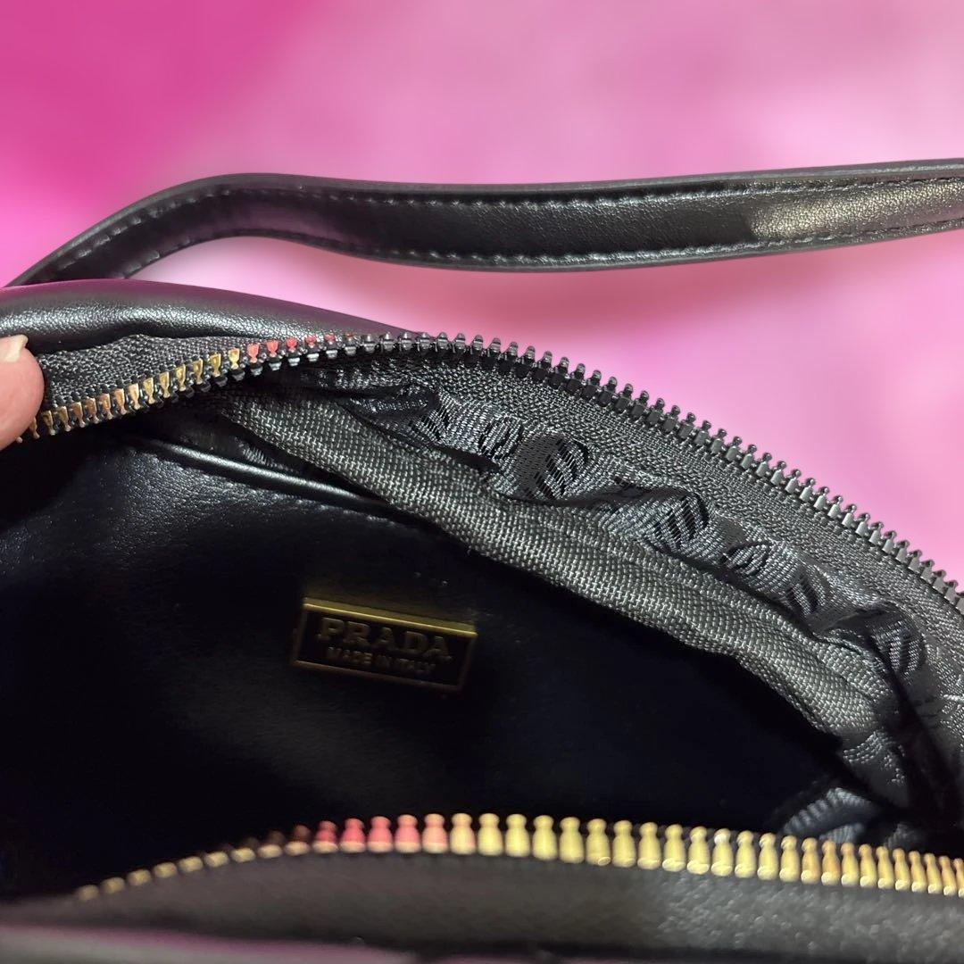 ブラック レザー ショルダーバッグノベルティ