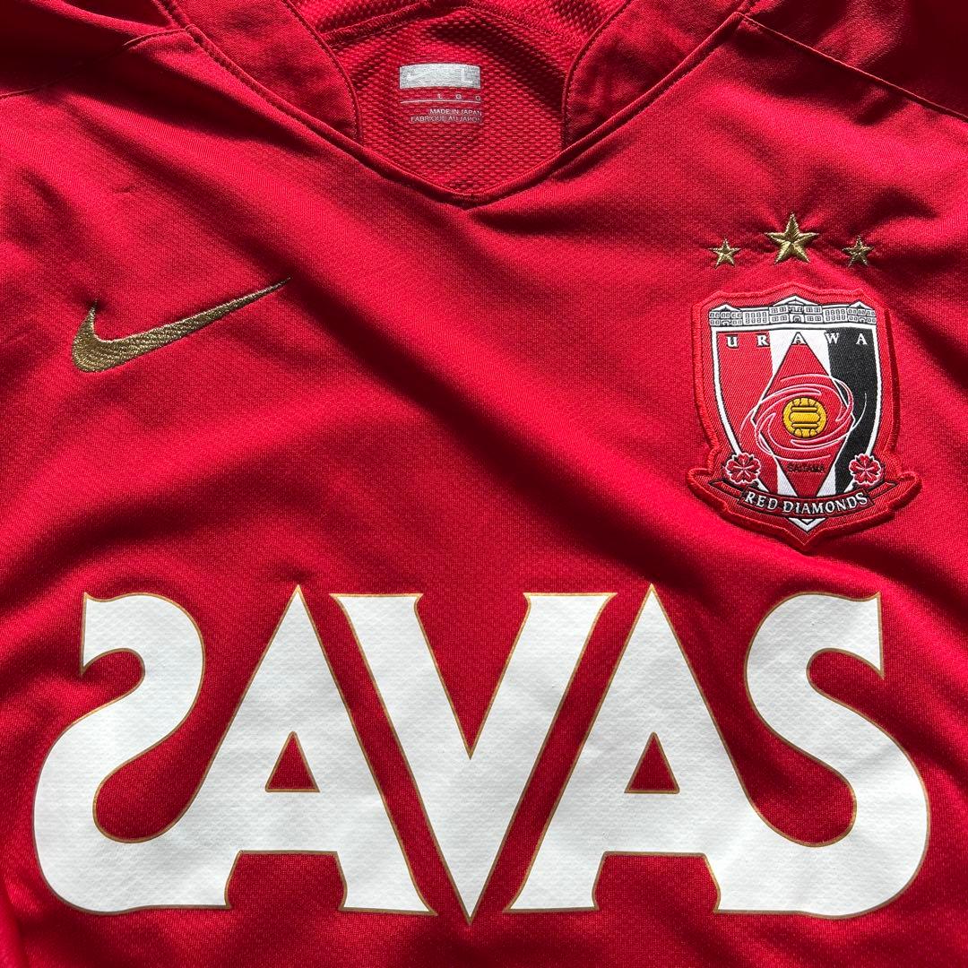 浦和レッズ 刺繍ロゴ　長袖ユニフォーム ホームユニフォーム　2008年モデル