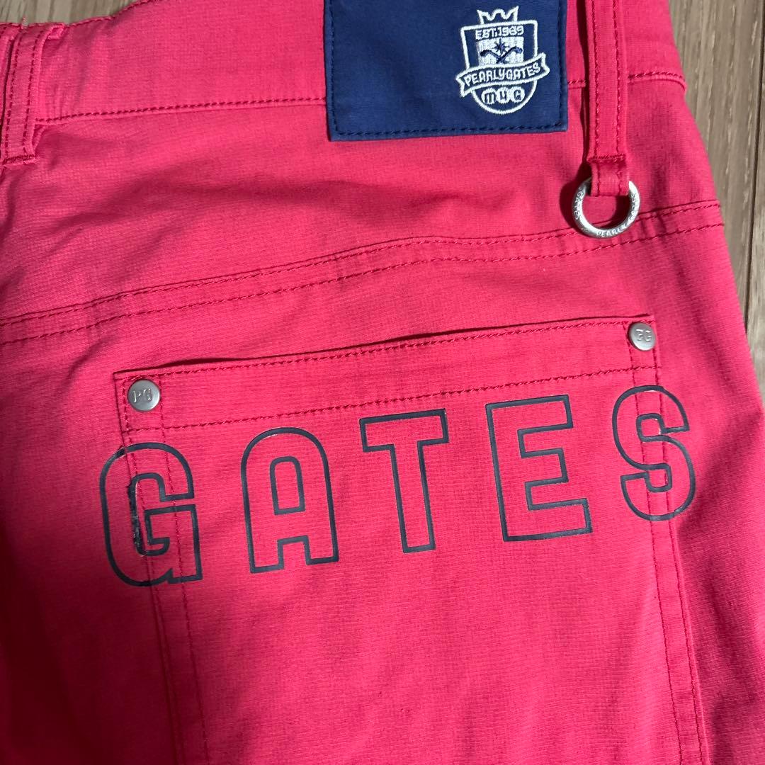 【美品】パーリーゲイツ 赤色 メンズパンツ