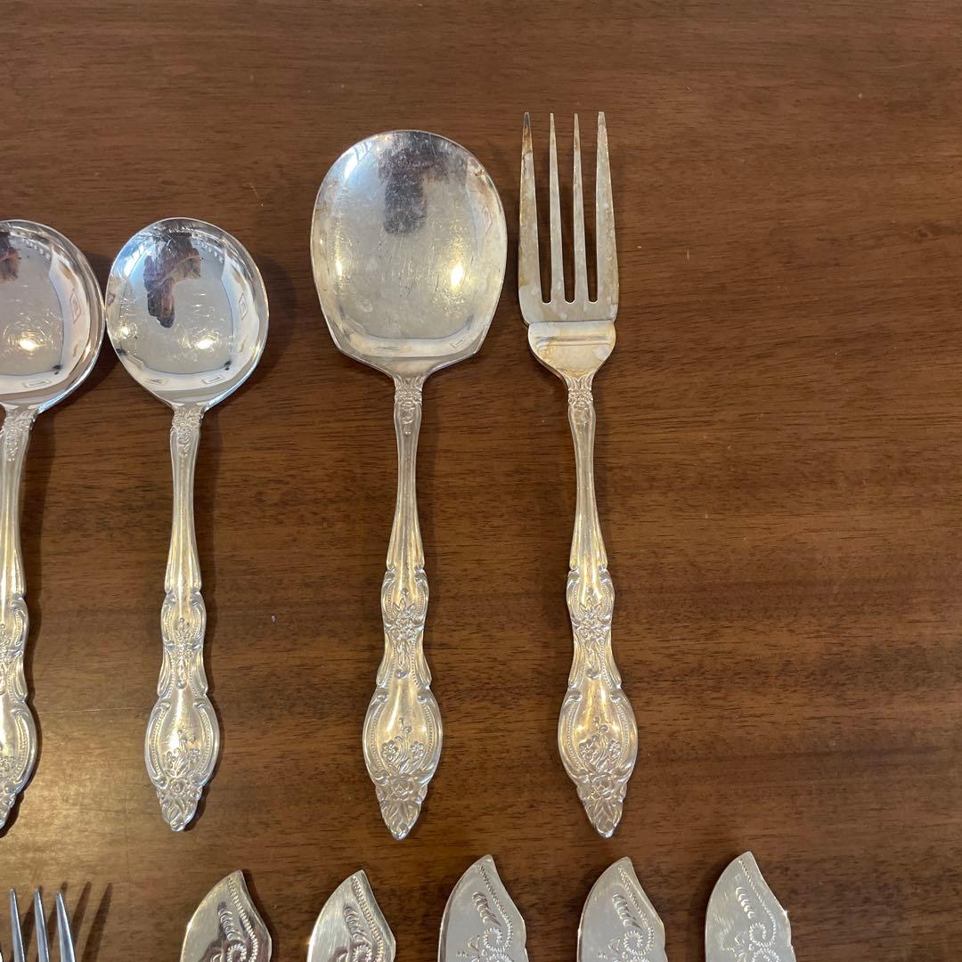光和陶器Silver France カトラリーセット 洋白銀器 １７点