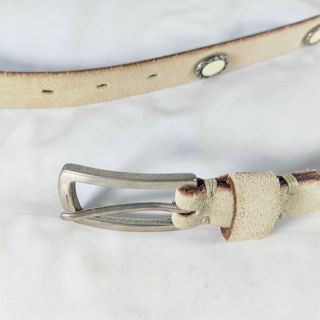 【極美品】Puntovita イタリア製　高級コンチョドレスベルト　袋付き正規品