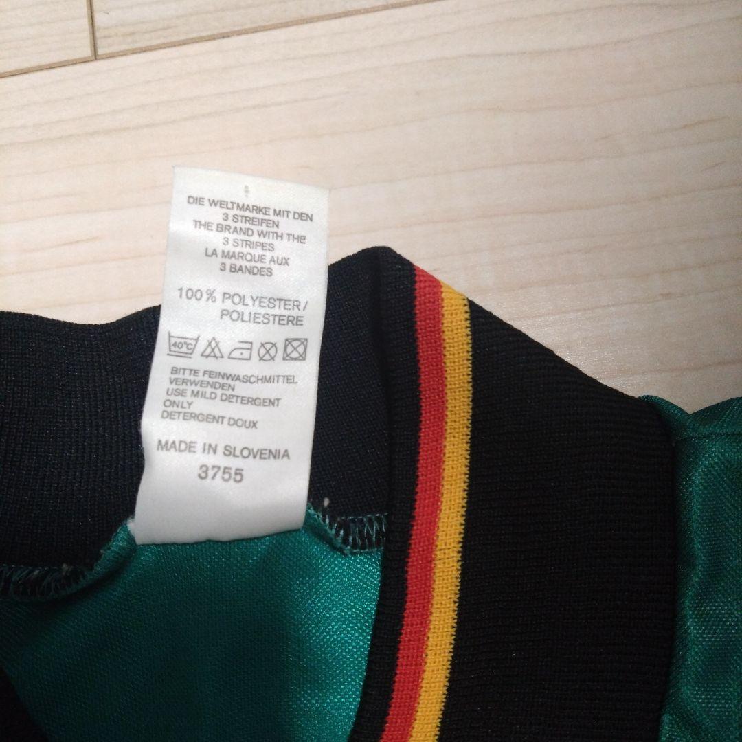 1992ドイツ代表アウェイユニフォーム　アディダス 緑色 ストライプ シャツ