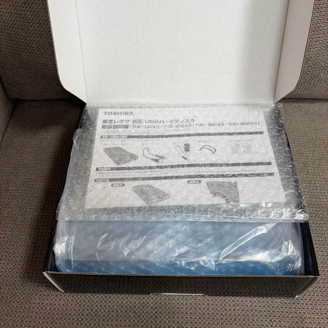 【未使用に近い】東芝 レグザ純正USBハードディスク 4TB THD-400V3