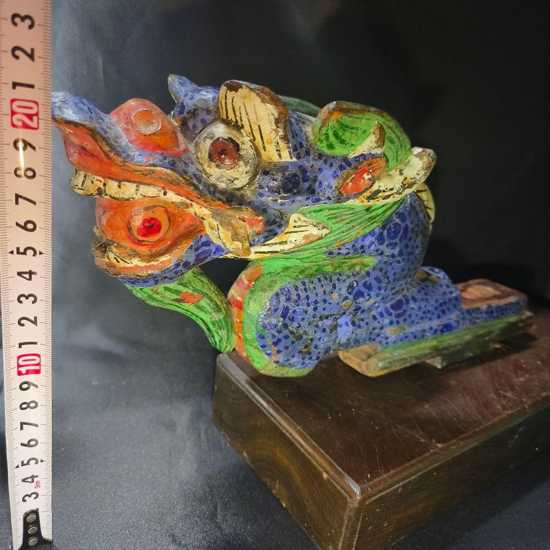 中国骨董 木彫竜頭 明清古建築 木鼻 だんじり 地車 寺流出古美術品 コレクター