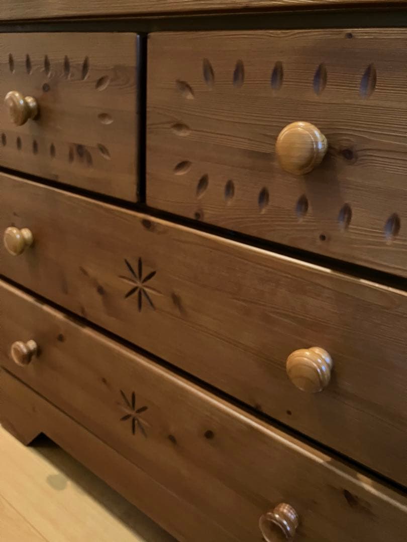 アンティーク　レトロ　チェスト　タンス　収納ラック　木目調　学習机 事務机　本棚