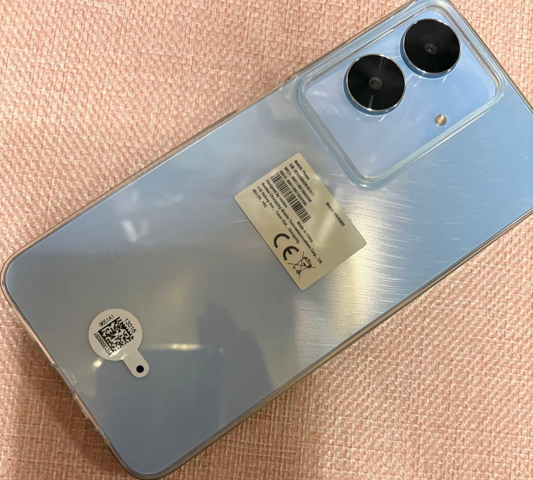 未使用 デュアルカメラ スマートフォン 青