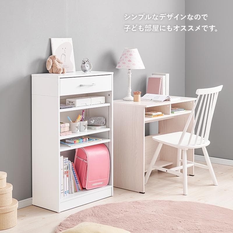 【幅60cm】本棚 薄型 スリム シンプル おしゃれ ブックラック【ホワイト】