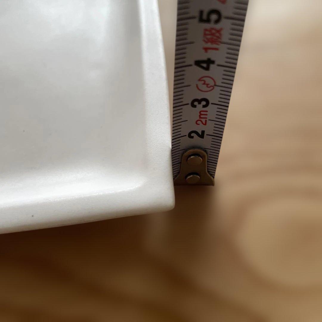 【安藤雅信】 ギャルリ百草 リム細長角皿 白マット釉