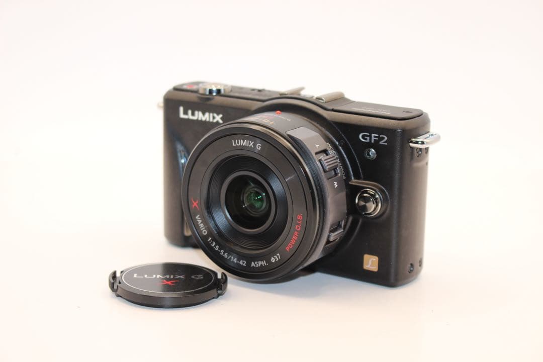 ★純正バッテリー2個、レンズ収納袋付★ LUMIX DMC-GF2 電動ズーム