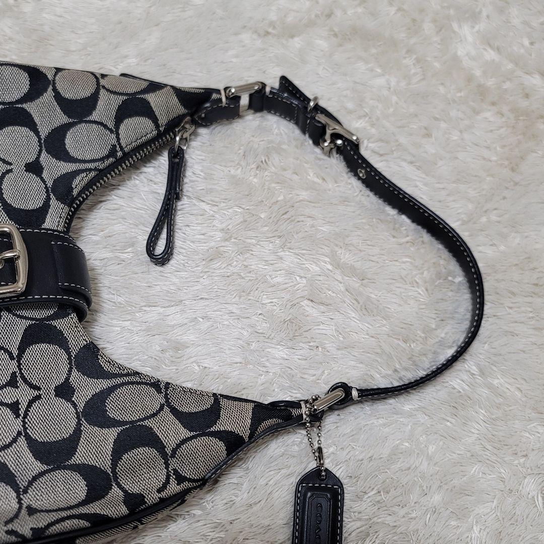 三日月型 極美品✨コーチ ハーフムーン ワンショルダー シグネチャー 専用袋