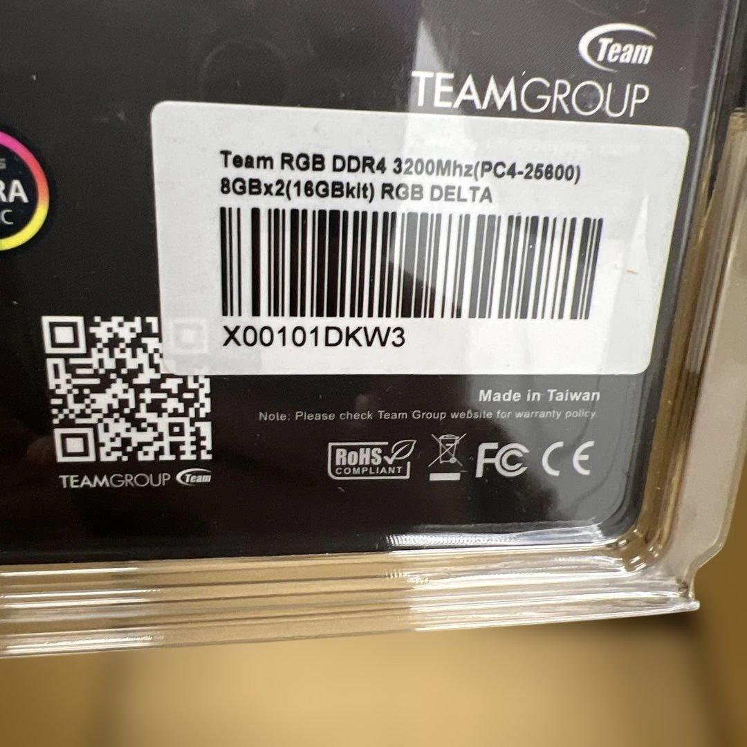 メモリー 205Team RGB DDR4 3200MHz (PC4-25600)16GB