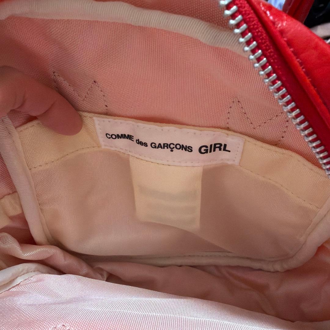 コムデギャルソンガール フリルバッグ 赤