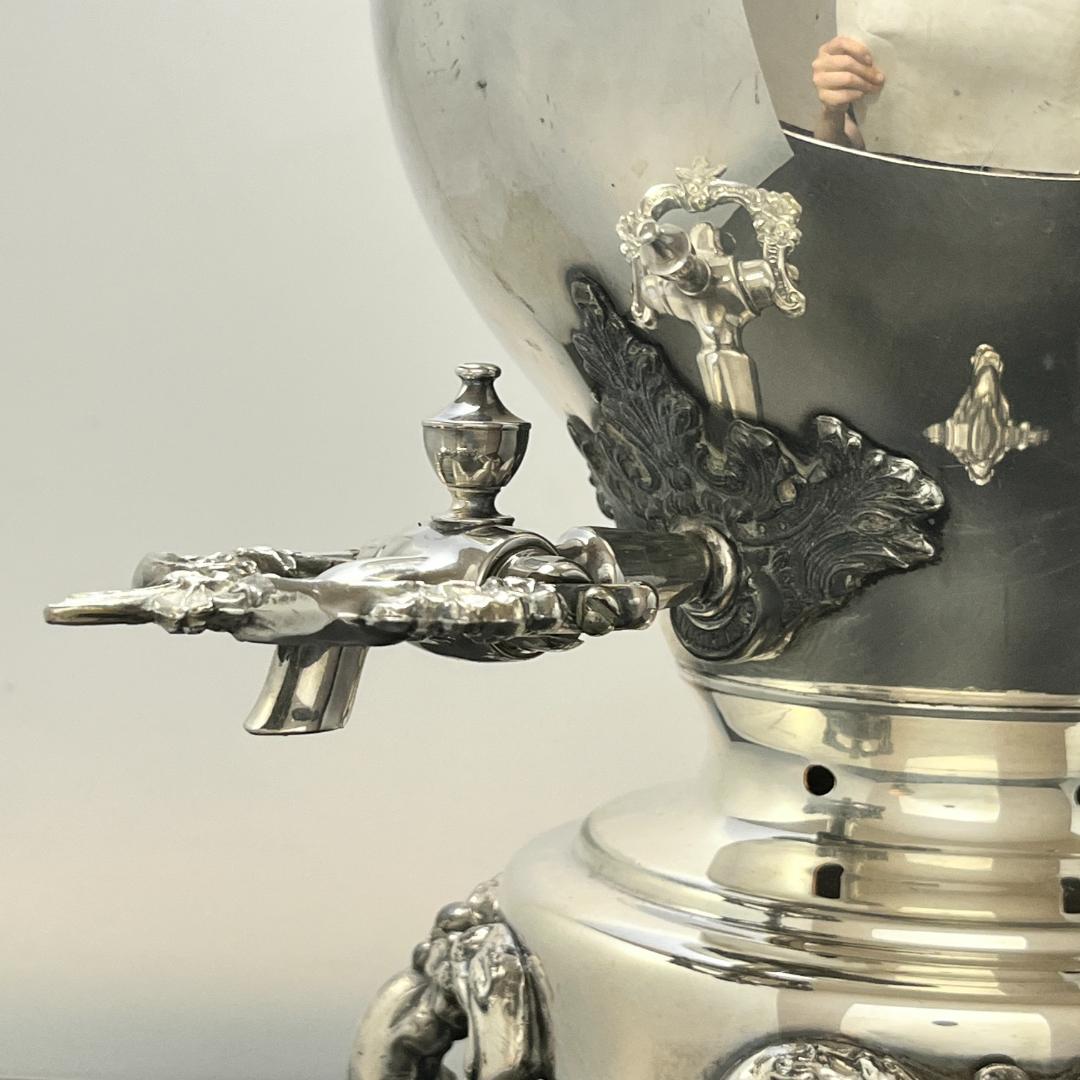 【Sheridan】 ビクトリアンのサモワール 【シルバープレート】 大型