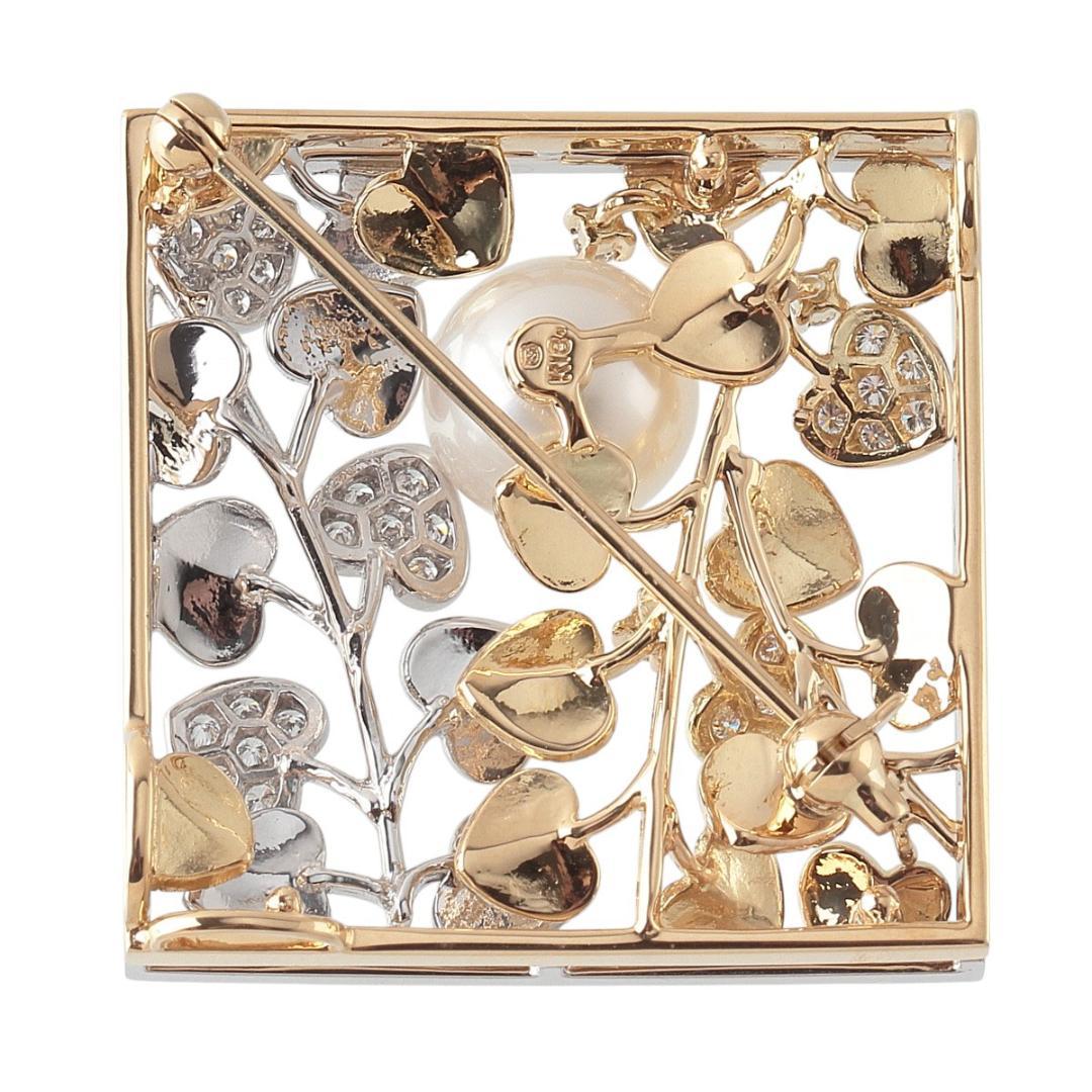 ミキモト パール ダイヤ ブローチ パール9.9mm【21687】