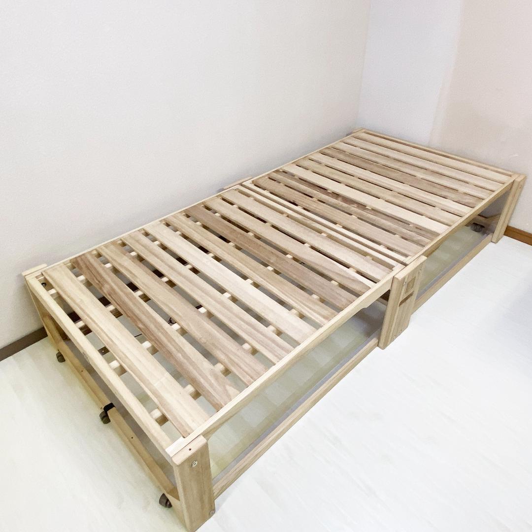 桐らくね プレミアム35 日本製 折り畳みベッド シングル