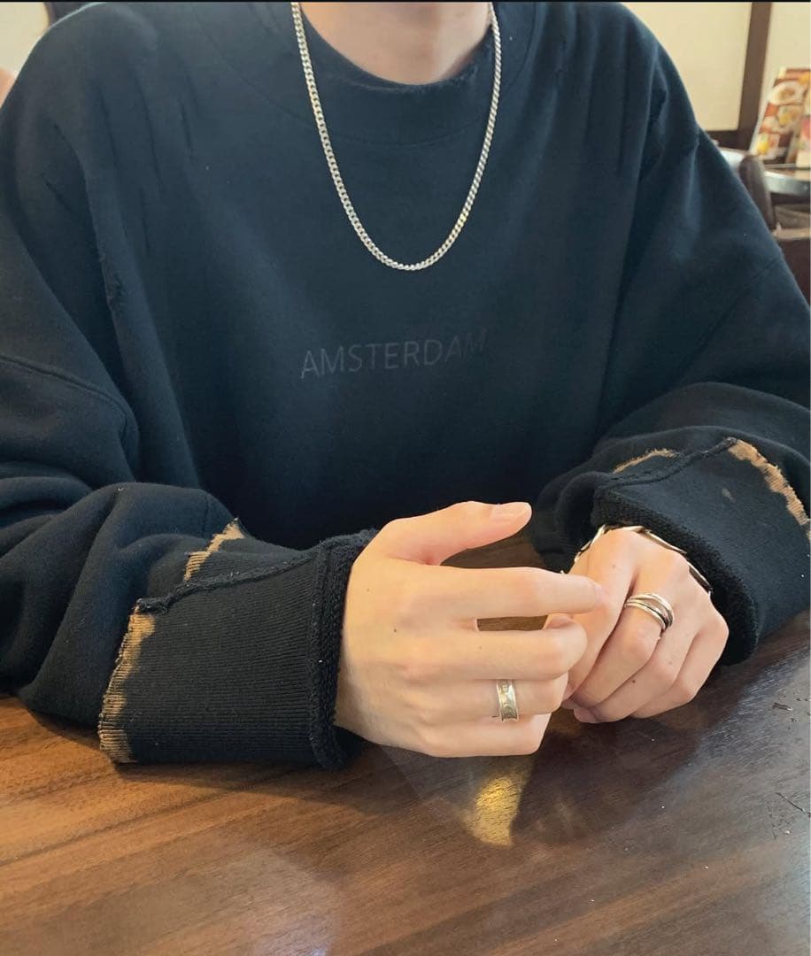 stein ダメージ加工 ブラックスウェット