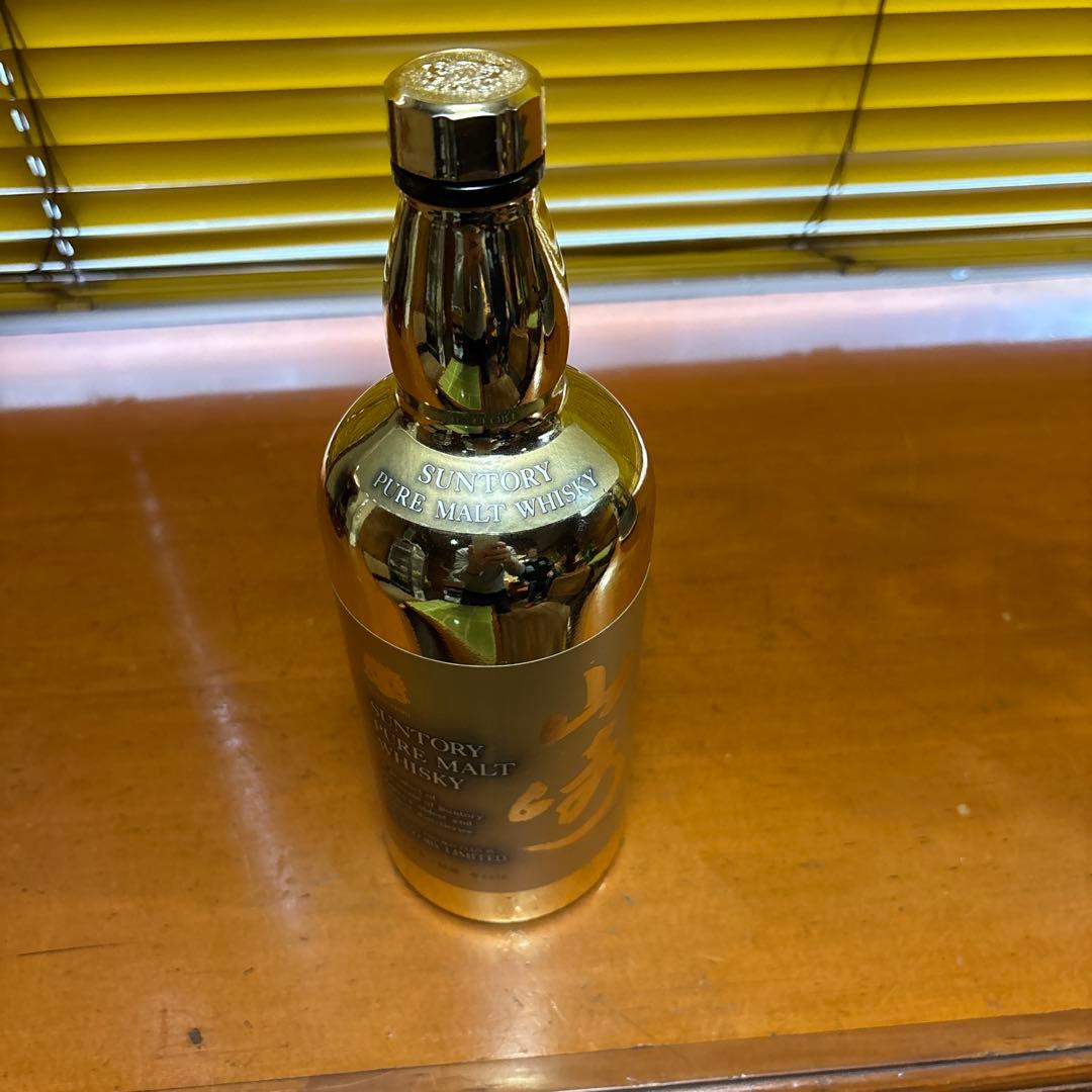 山崎 シングルモルトウイスキー ゴールドボトル　空瓶