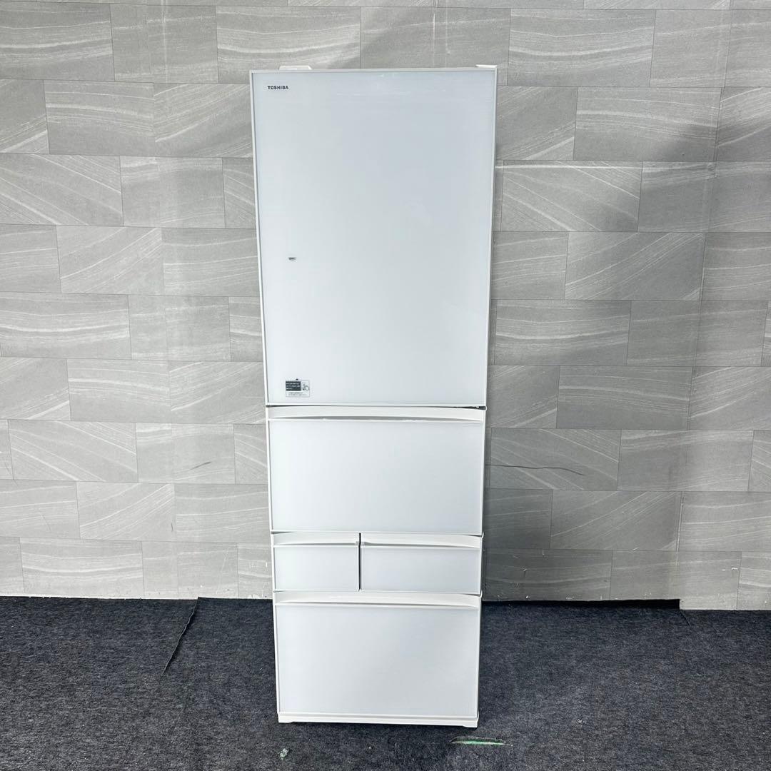 TOSHIBA 冷蔵庫 410L VEGETA 2017年 清掃済み d5044