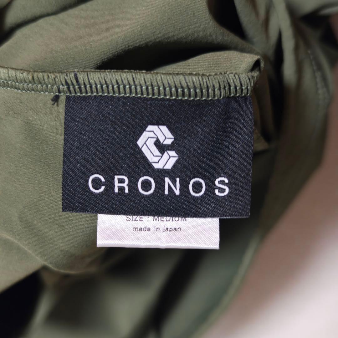 CRONOS ハーフジップ ナイロンジャケット オリーブグリーン Mサイズ