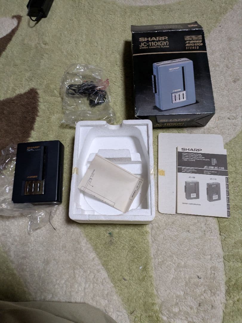 希少　SHARP JC-110(GY) カセットプレーヤー（未使用）