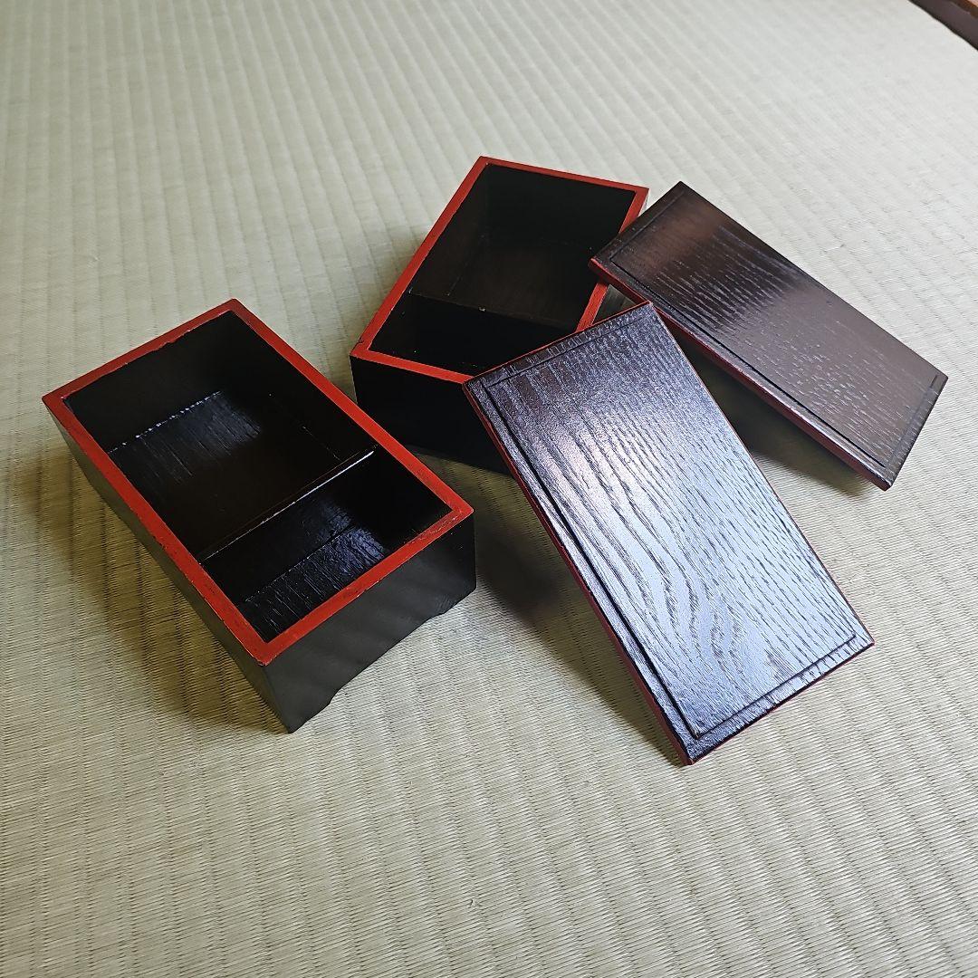明治ロマン/1870年物/当時物】戦前物 漆塗り弁当箱 漆器 膳の箱 四客4客
