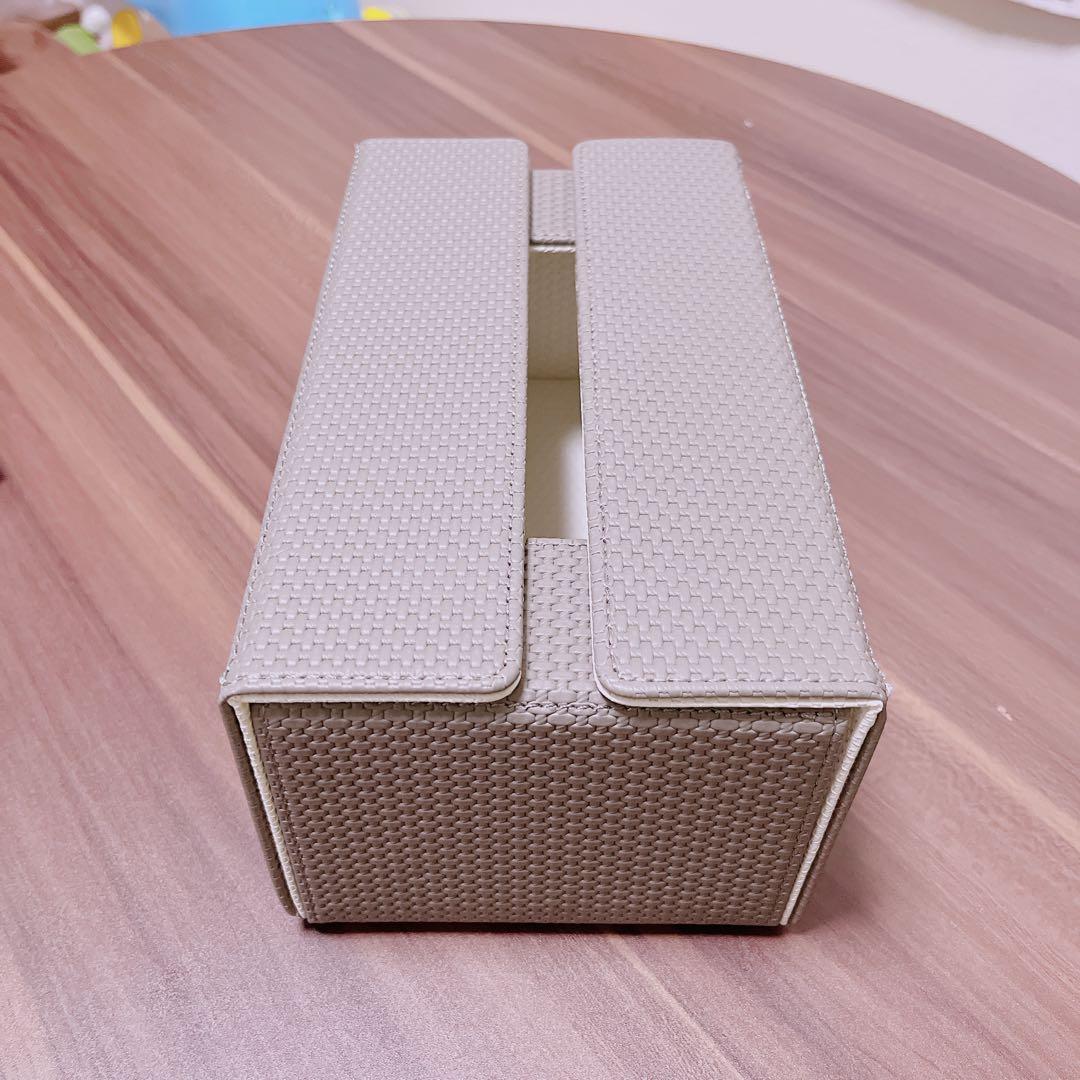 【新品】レザー ティッシュ ボックス ホルダー リバーシブル