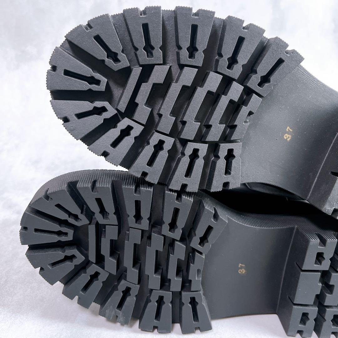 ☆ほぼ新品☆【ウィムガゼット ザポーズ】サイドゴアブーツ (37) 厚底　ジップ