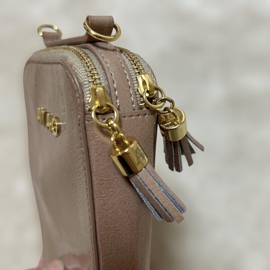 ATAO アタオ アミュレット ローズクォーツ ショルダーウォレット エナメル