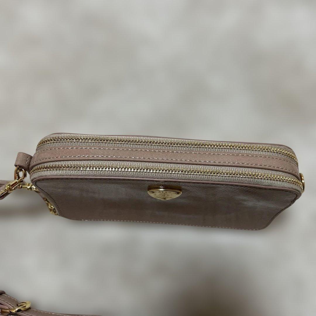 ATAO アタオ アミュレット ローズクォーツ ショルダーウォレット エナメル