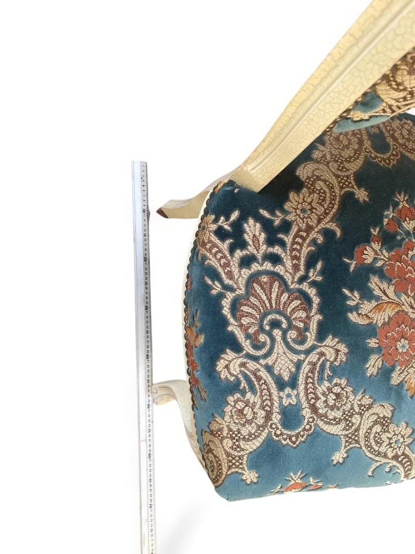 金華山織 猫脚 イタリア　ダイニングチェア ホワイト　 アンティーク　12c07